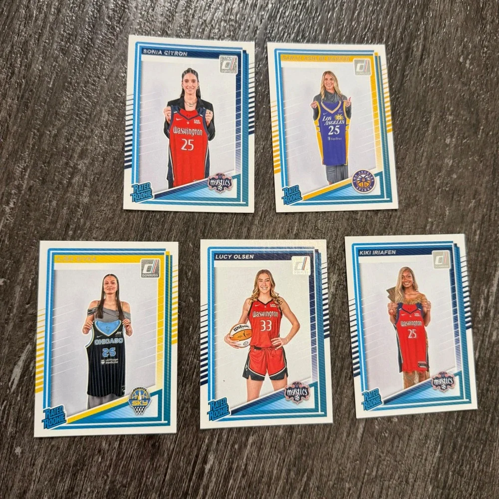 Panini Donruss WNBA Trading Cards Womens Lot 5ct Multi Rated Rookie 2024 Set